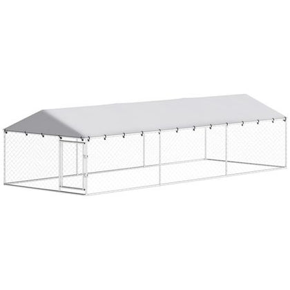 Outdoor Dog Kennel with water-ready Roof for Large Dogs