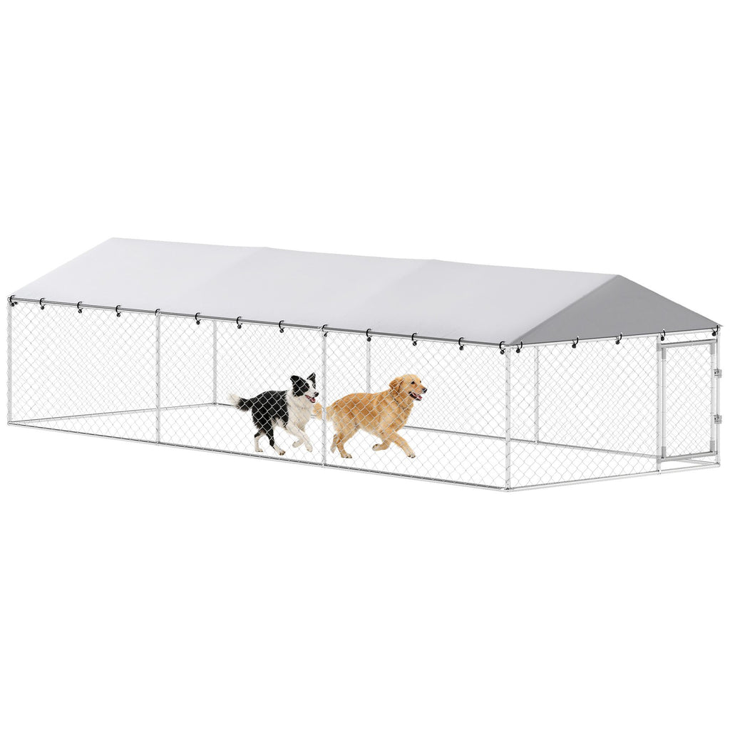 Outdoor Dog Kennel with water-ready Roof for Large Dogs