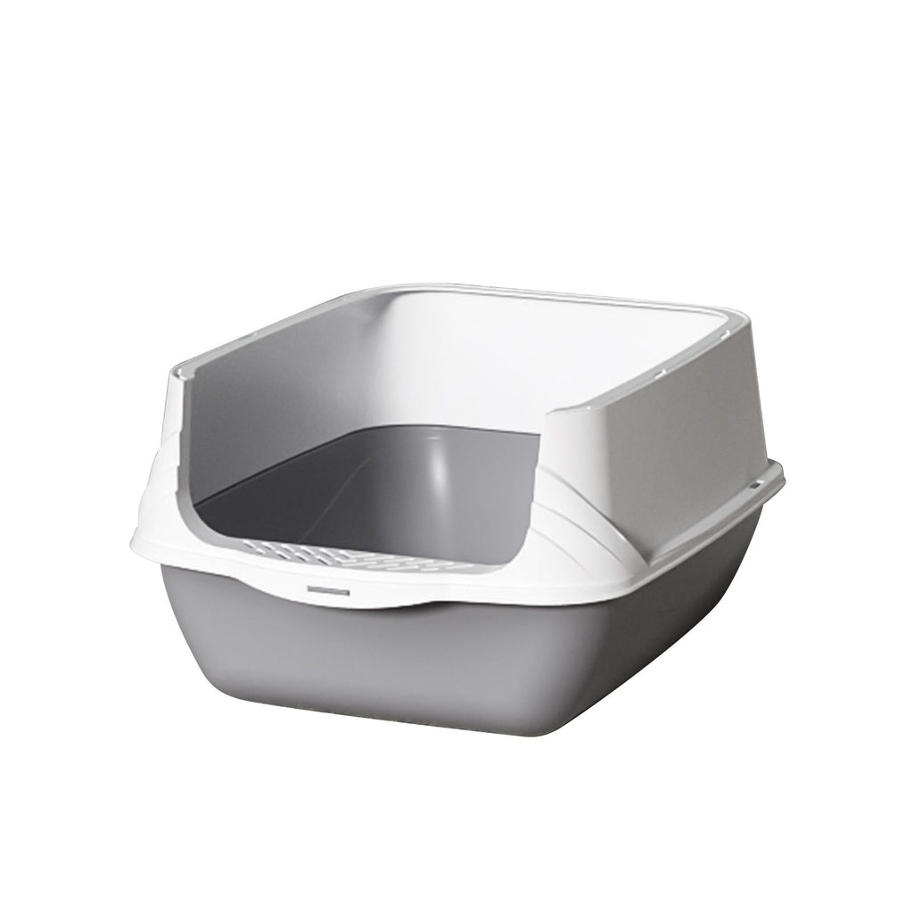 Enclosed Cat Litter Box in Gray with Odor-Locking Design & Accessories