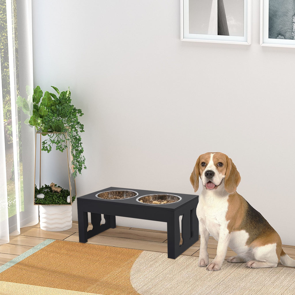 Elevate Your Dog's Mealtime with a Modern Raised Feeding Station