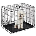24 inch Single door Dog Cage - durable metal pet kennel, secure lock, collapsible design, removable tray for easy cleaning, portable puppy cage