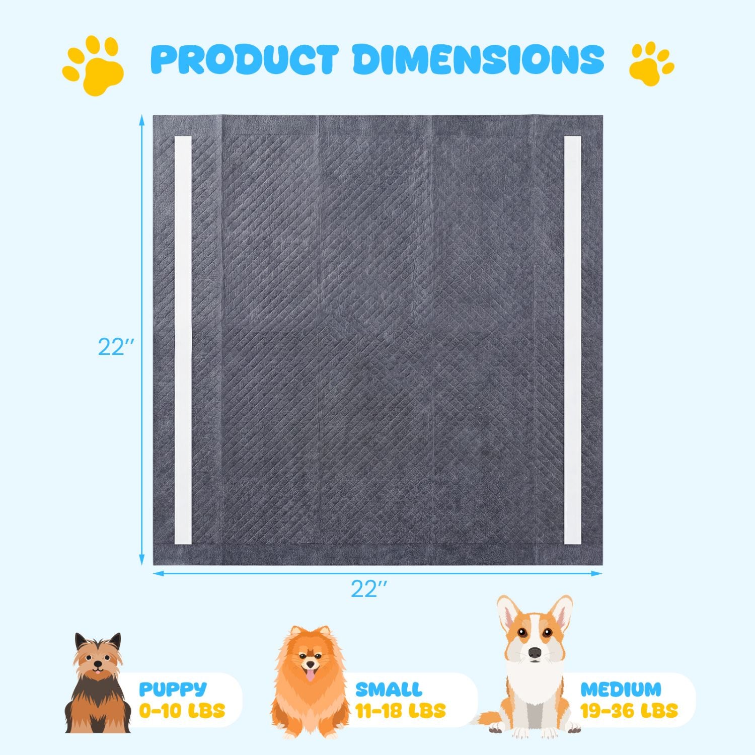 Activated Carbon Dog Pee Pads – 6-Layer Leak-Proof Odor Control