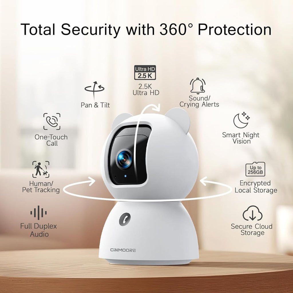 Keep an Eye on Your Pup with 2.5K Indoor Security Camera