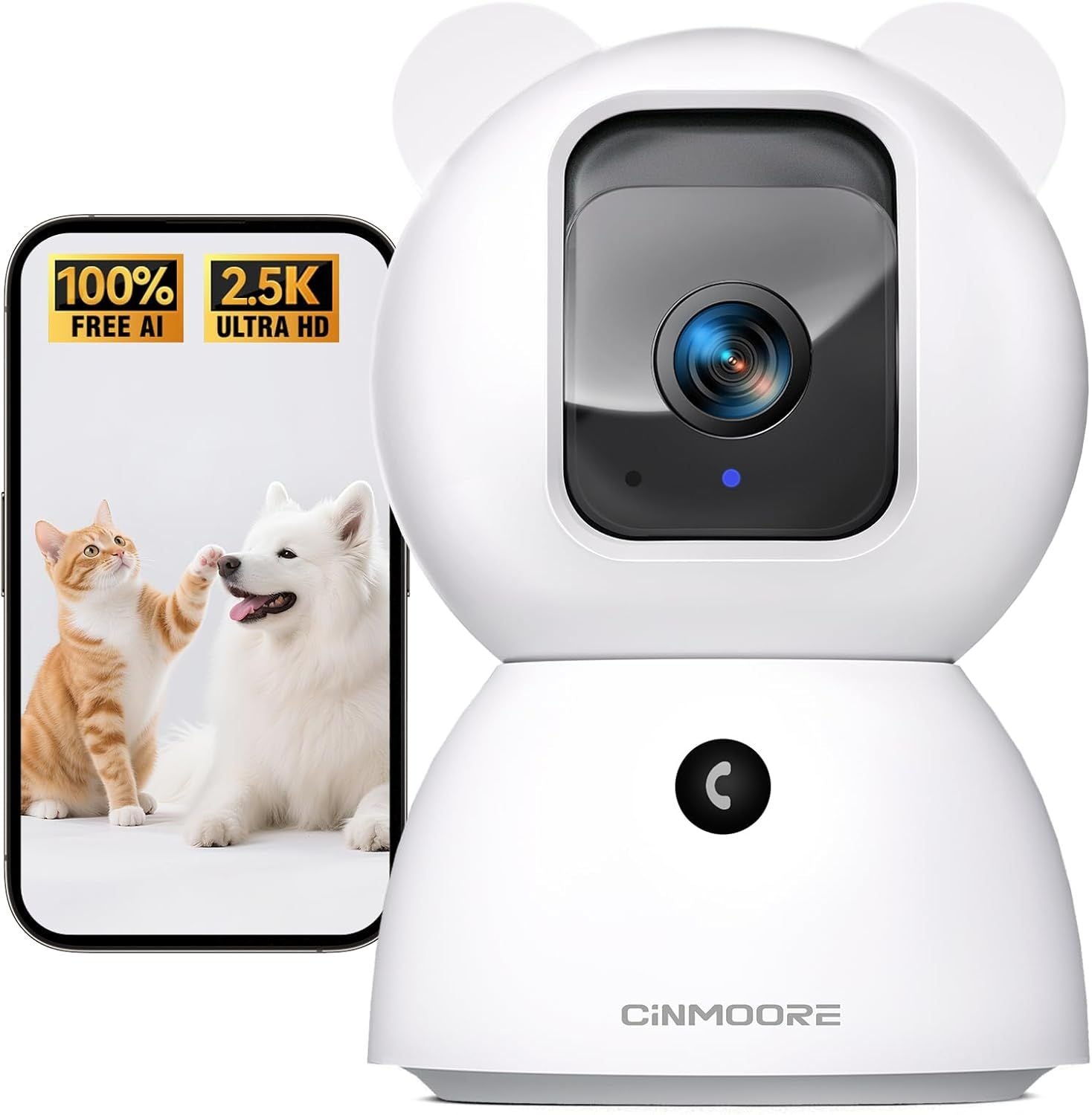 Keep an Eye on Your Pup with 2.5K Indoor Security Camera