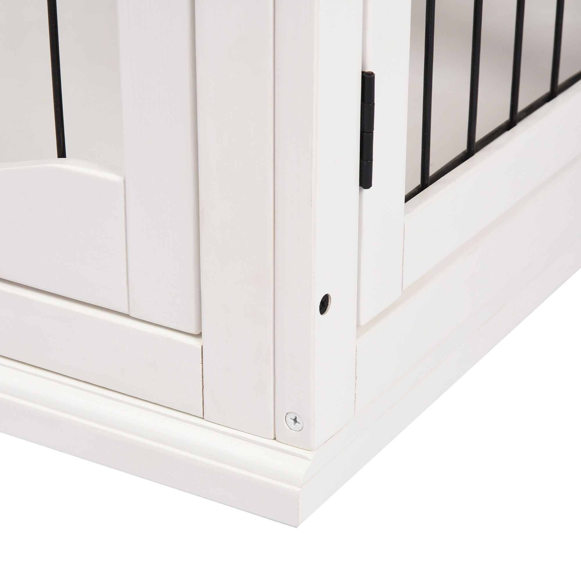 2-in-1 furniture-style Dog Crate End Table with Lockable Doors