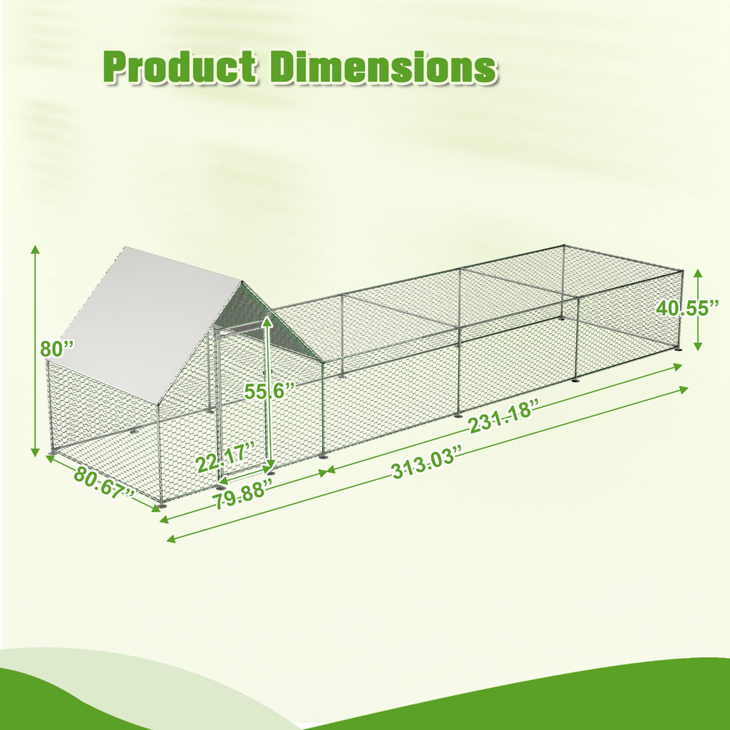 Large Walk-In Poultry Coop for Secure Outdoor Housing