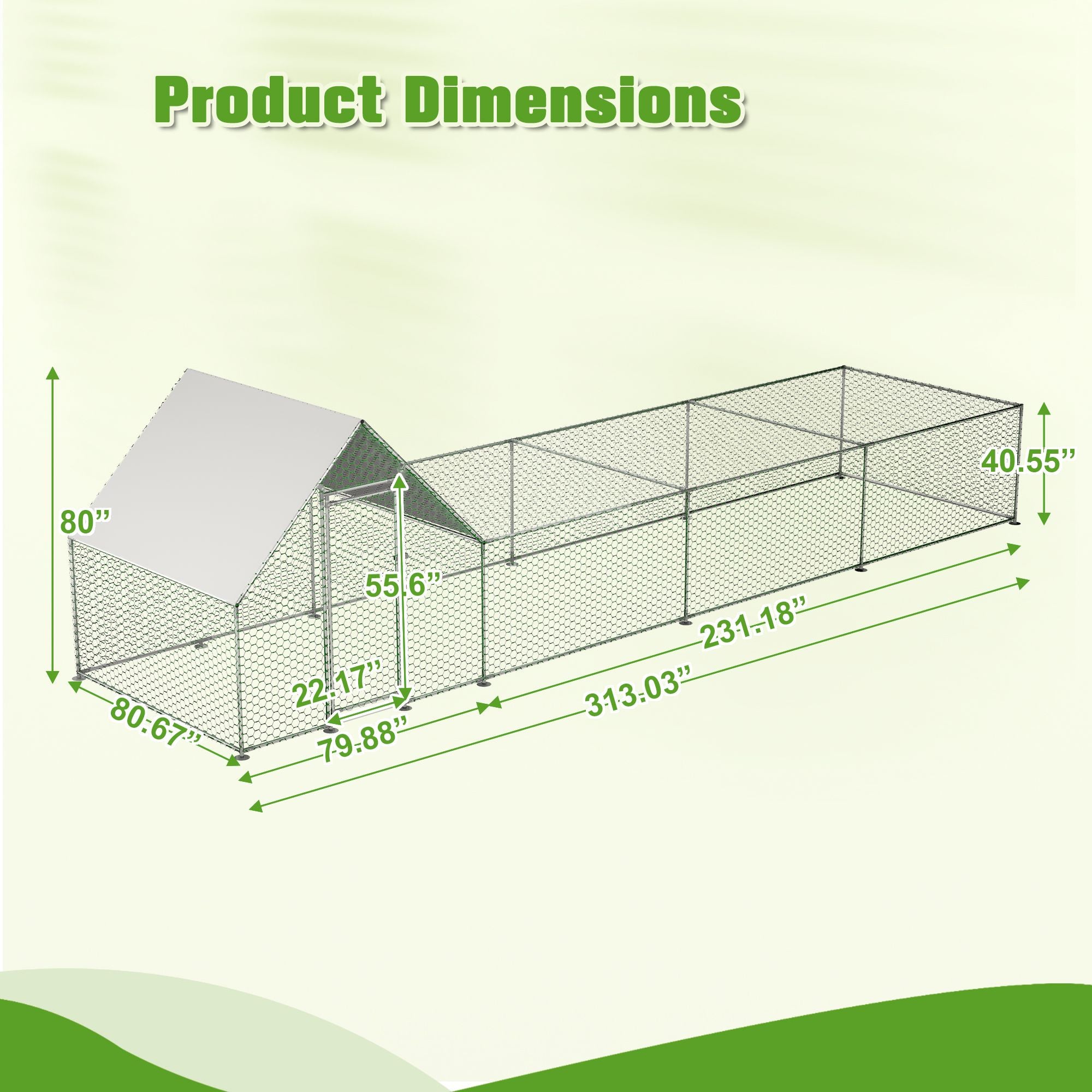Large Walk-In Poultry Coop for Secure Outdoor Housing