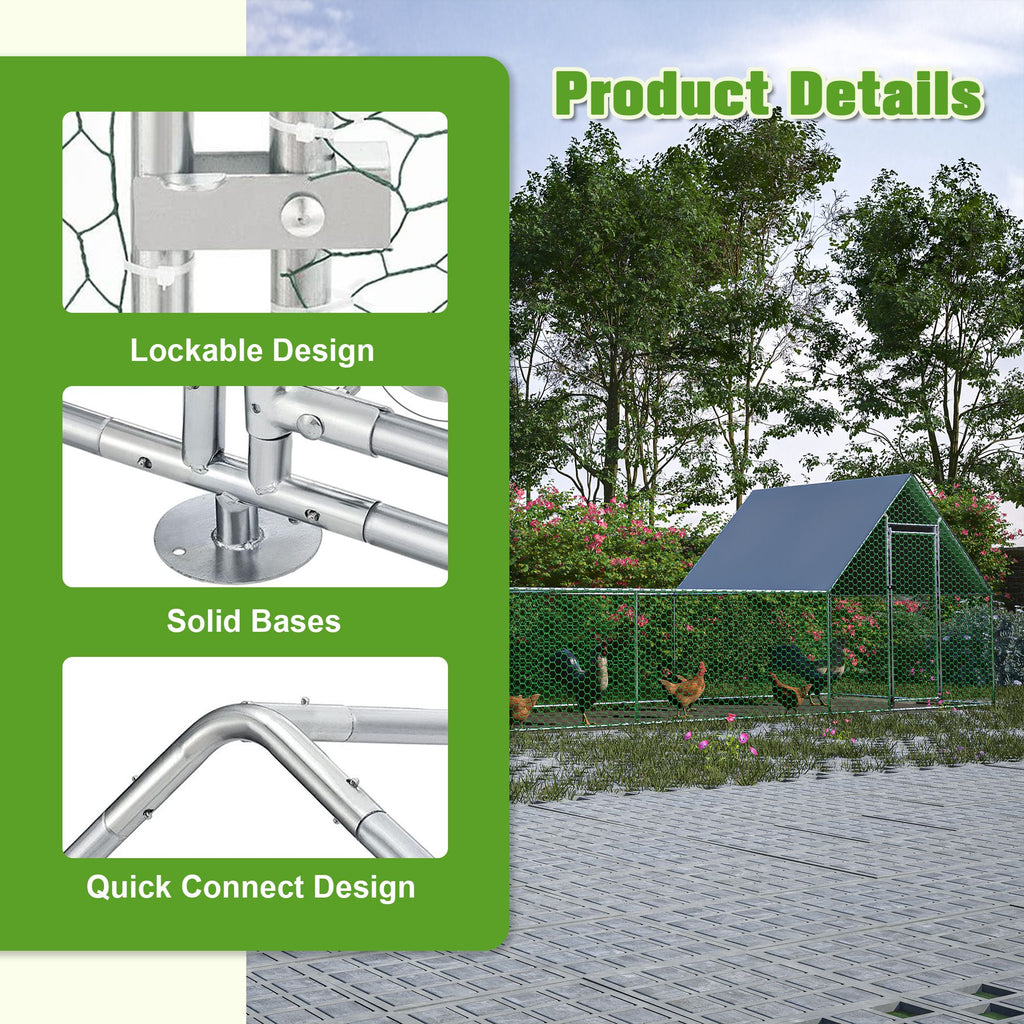Large Walk-In Poultry Coop for Secure Outdoor Housing