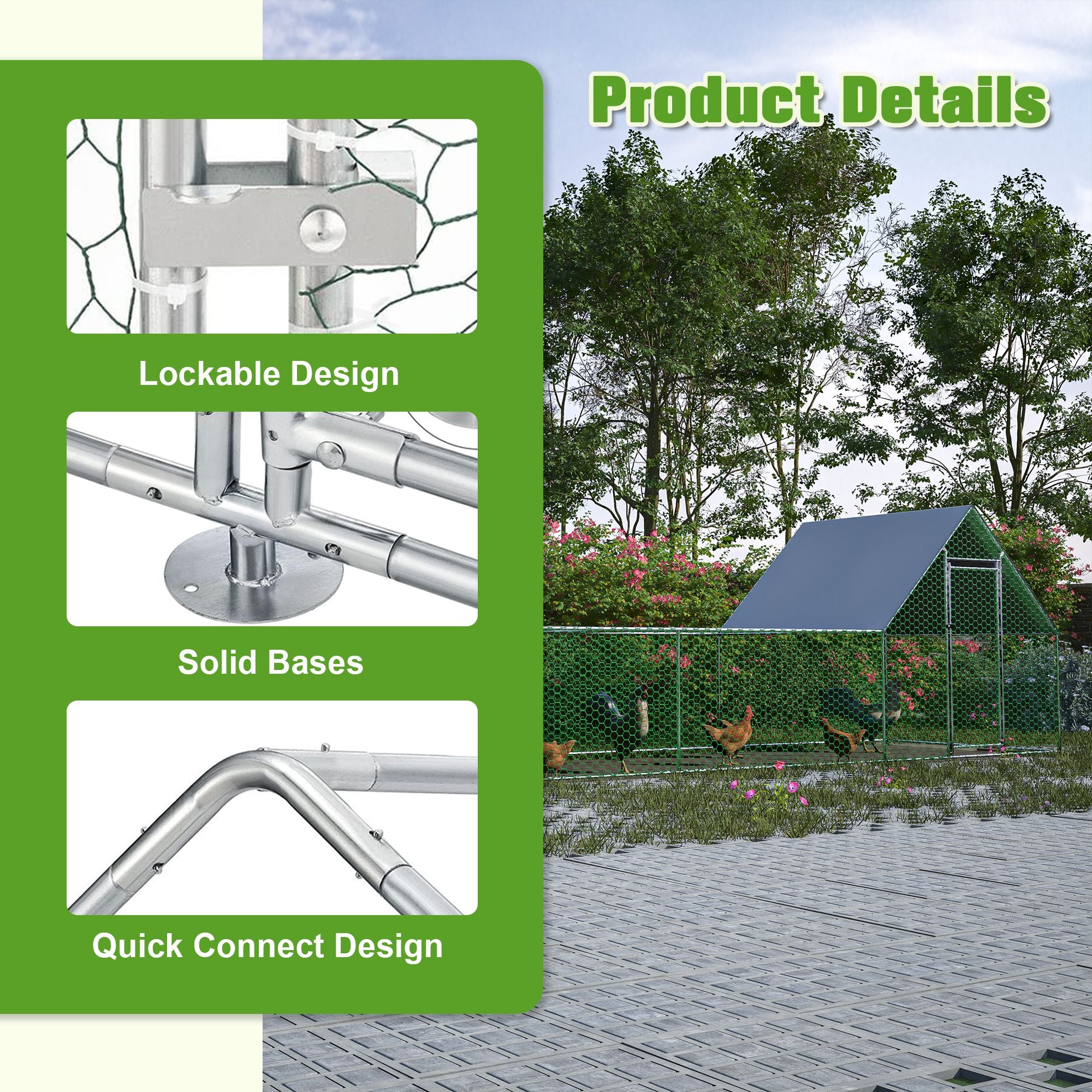 Large Walk-In Poultry Coop for Secure Outdoor Housing
