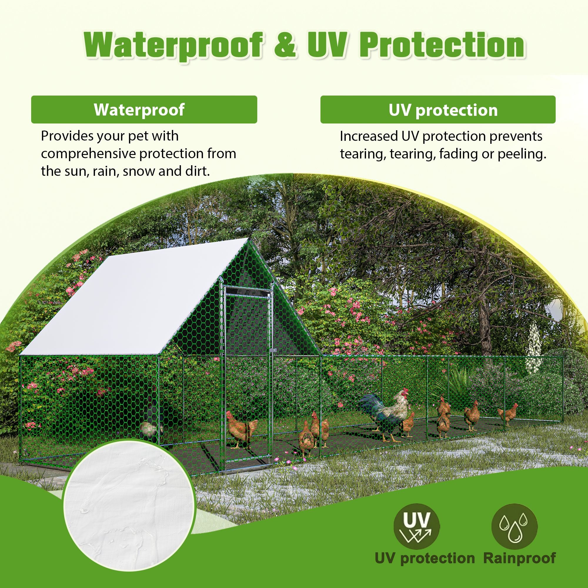 Large Walk-In Poultry Coop for Secure Outdoor Housing