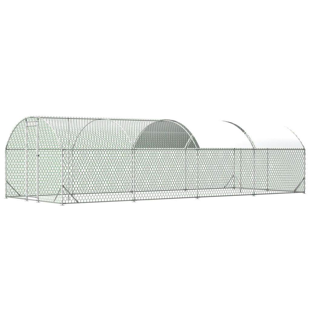 Large Chicken Coop with water-ready Cover & Lockable Door - Walk-in Poultry Run for Backyard