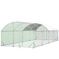 Large Chicken Coop with water-ready Cover & Lockable Door - Walk-in Poultry Run for Backyard