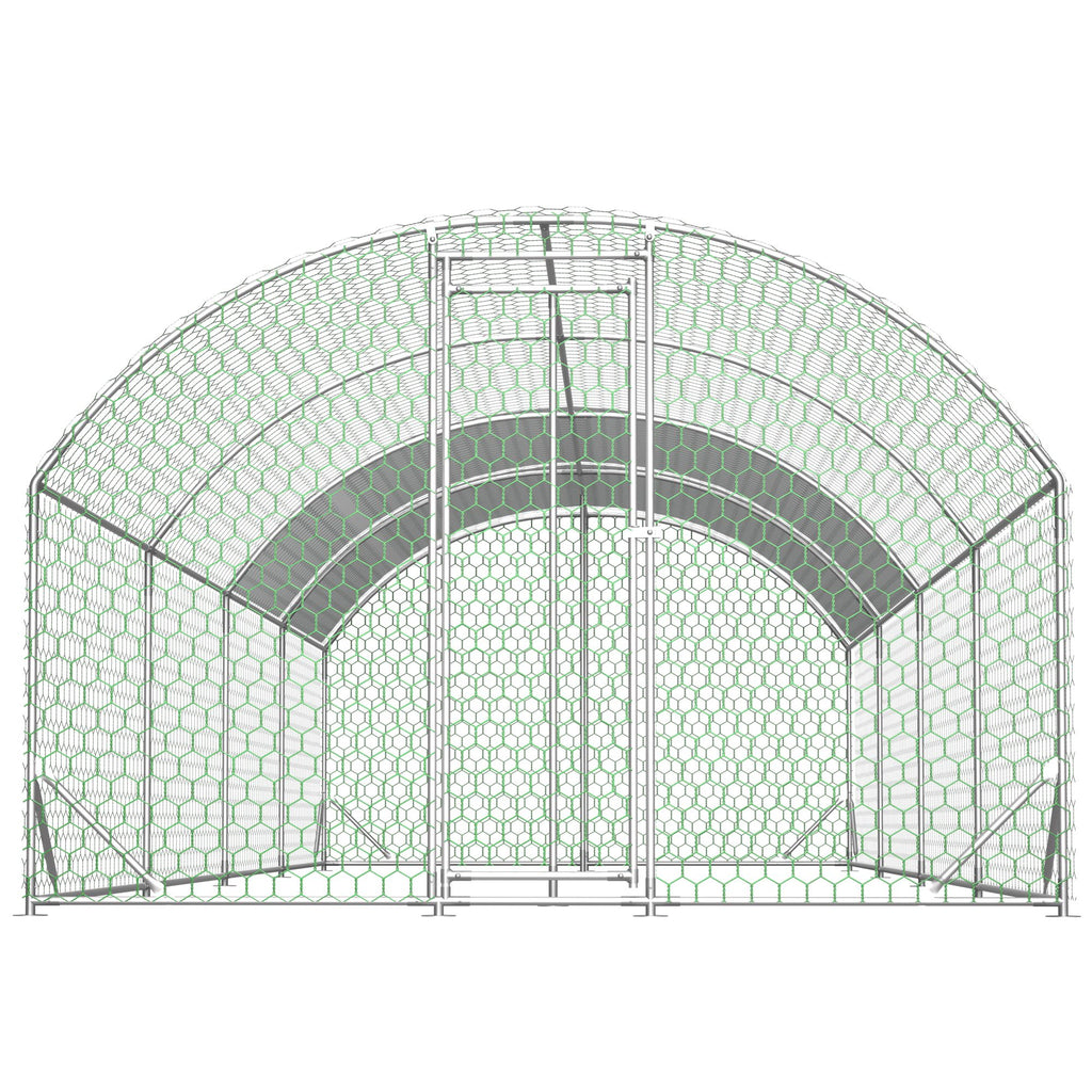 Large Chicken Coop with water-ready Cover & Lockable Door - Walk-in Poultry Run for Backyard