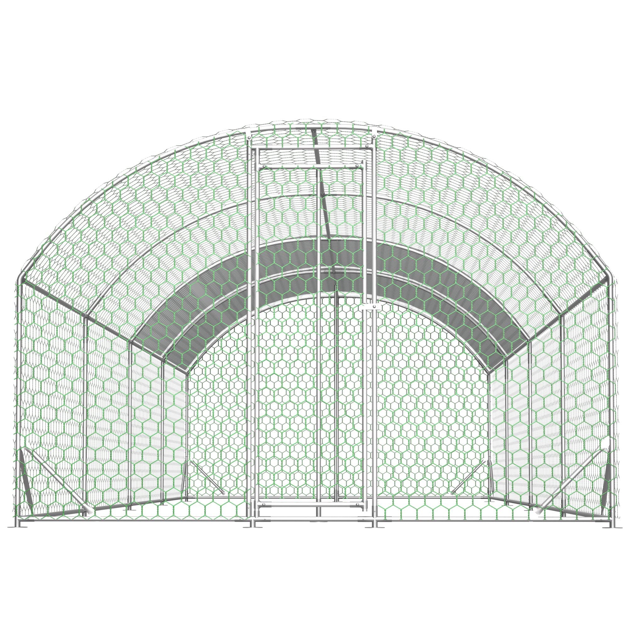 Large Chicken Coop with water-ready Cover & Lockable Door - Walk-in Poultry Run for Backyard