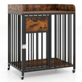Stylish 2-in-1 Dog Crate Furniture with Wheels – Perfect for Small Dogs