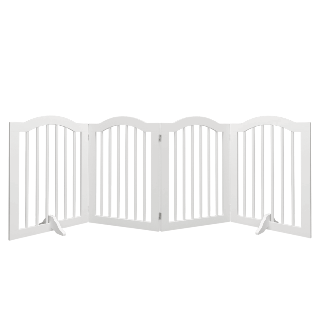 Tall Freestanding 4-Panel Folding Pet Gate