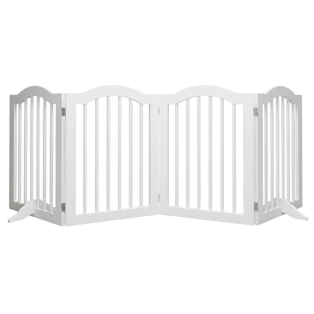 Tall Freestanding 4-Panel Folding Pet Gate