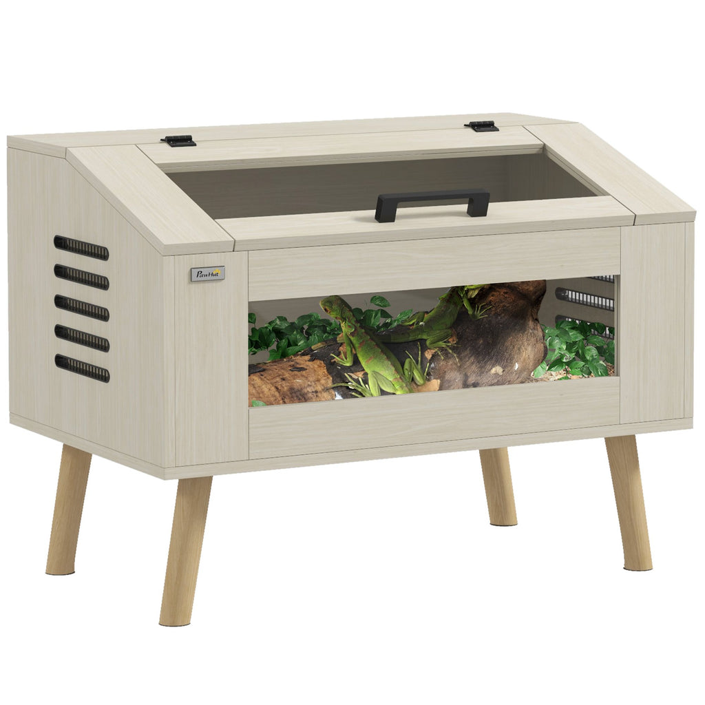 Reptile Habitat with Top-Opening and Front Viewing Windows
