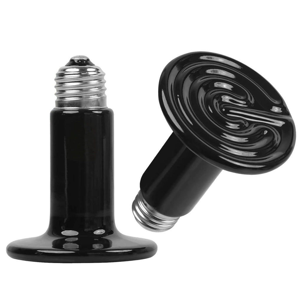 No-Light Infrared Heat Lamp for Reptile Terrariums and Small-Pet Brooders