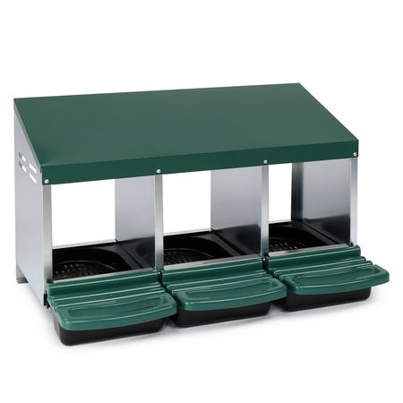 3 Compartment Roll Out Chicken Nesting Box with lightweight Basket