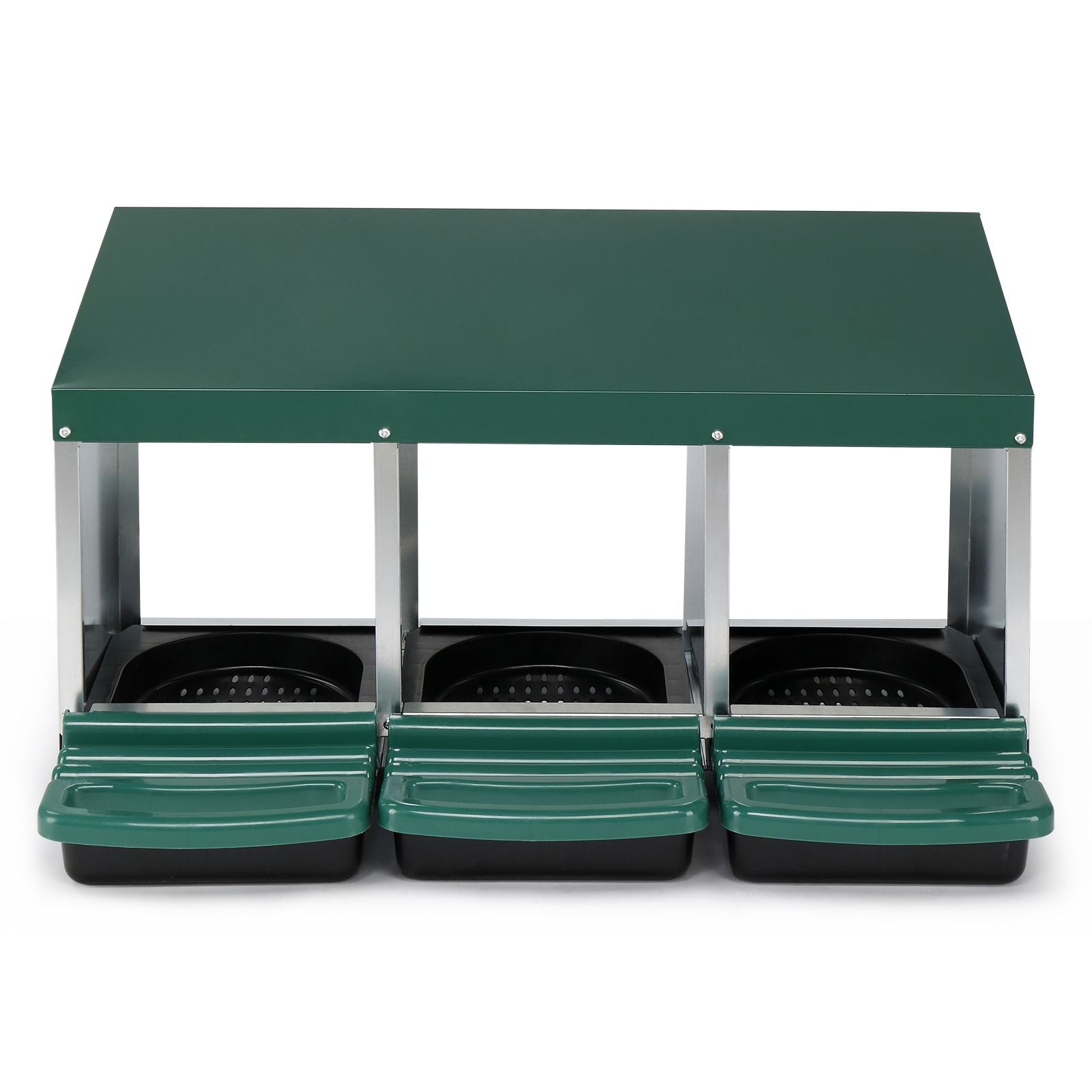 3 Compartment Roll Out Chicken Nesting Box with lightweight Basket