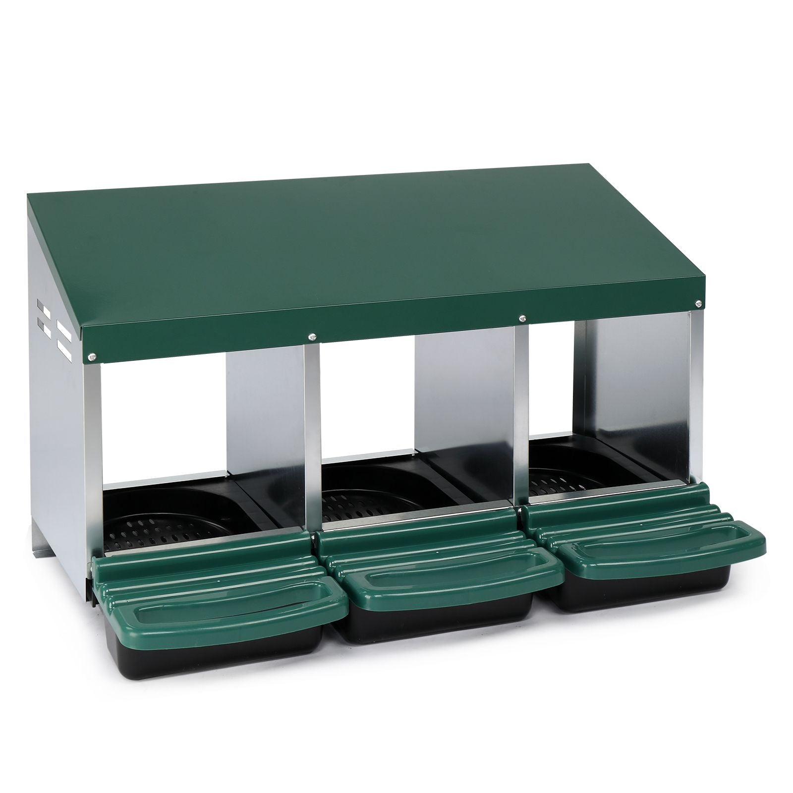3 Compartment Roll Out Chicken Nesting Box with lightweight Basket