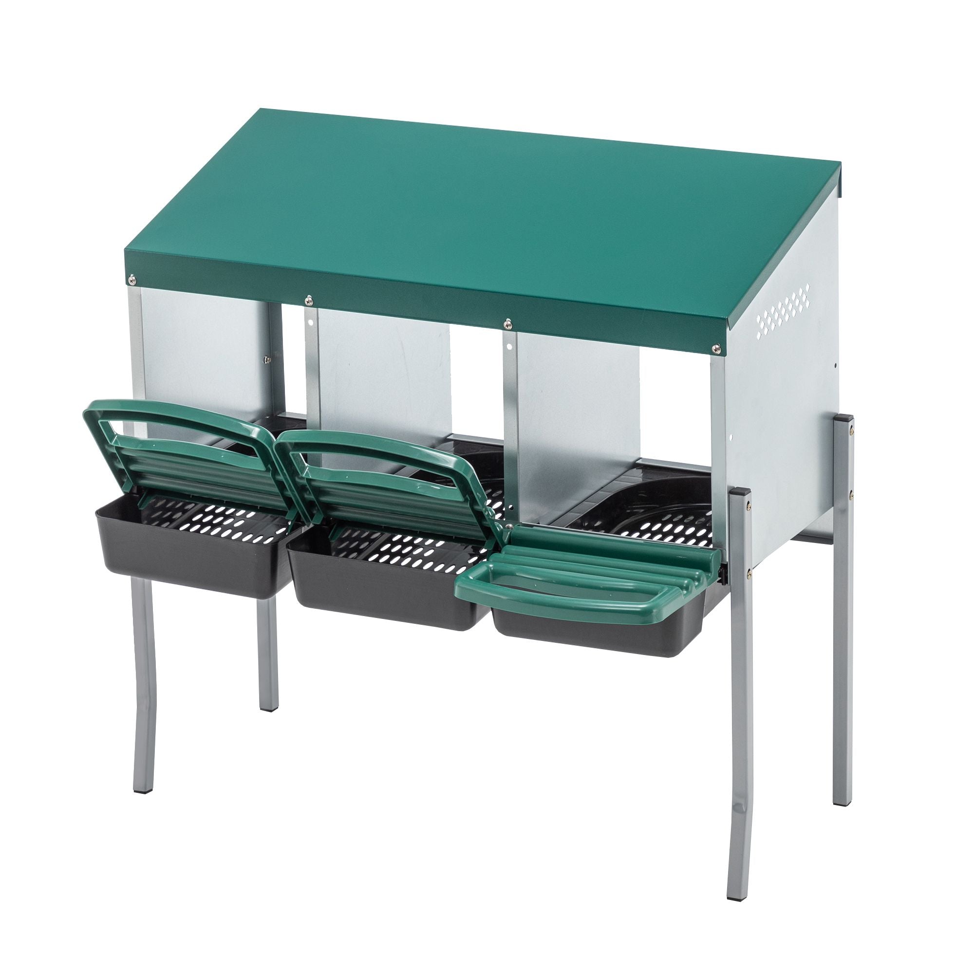 3 Holes Chicken Nesting Box structured Chicken Egg Laying Nest Box with Bracket Legs