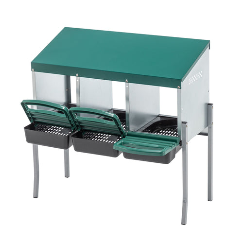 3 Holes Chicken Nesting Box structured Chicken Egg Laying Nest Box with Bracket Legs