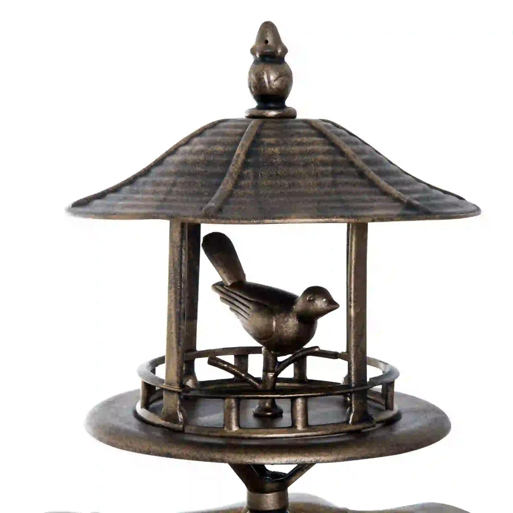 3 in 1 Garden Bird Bath Bowl Pedestal with Bird Feeder, Large Water Basin, Underneath Flower Planter