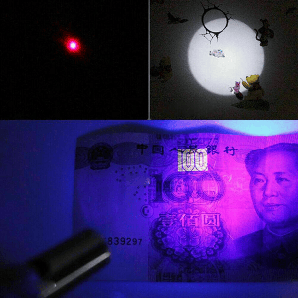 3-in-1 USB Rechargeable Pet Toy Pen with Red Laser, UV Detector & White Flashlight