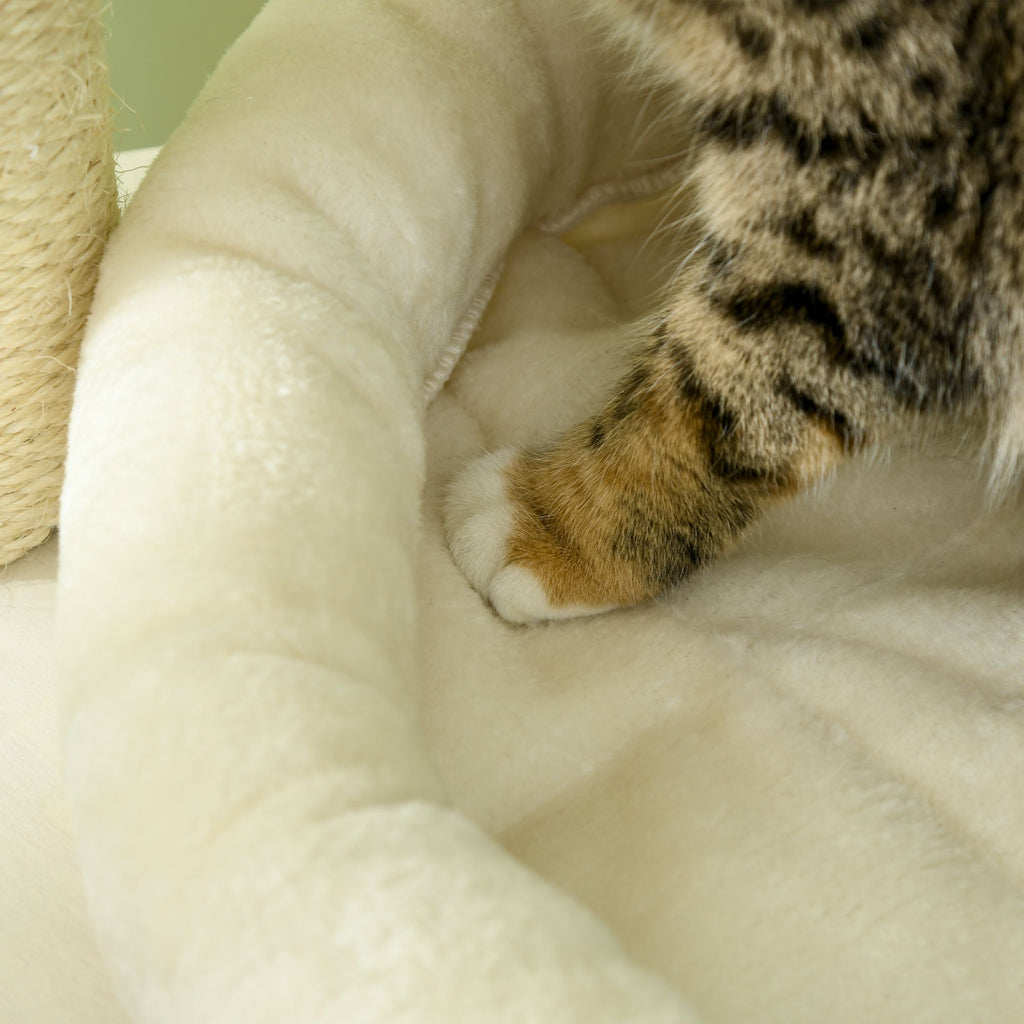 3-Level Cat Tree with Scratching Posts & Soft Cushions – Fun Badminton Toy for Playful Cats