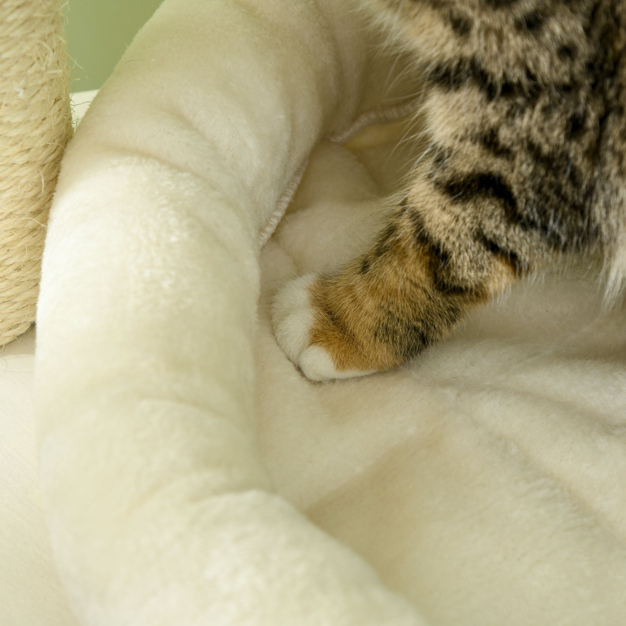 3-Level Cat Tree with Scratching Posts & Soft Cushions – Fun Badminton Toy for Playful Cats