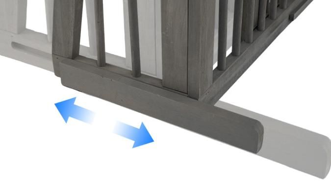 3-Panel Adjustable furniture-style Pet Barrier - Cherry Finish, 28 to 80
