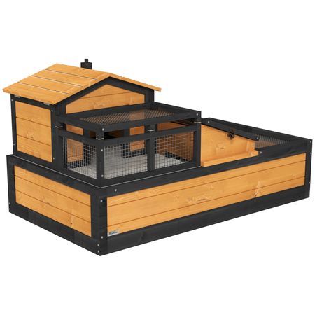3-Room Tortoise Habitat with Balcony & Openable Roofs