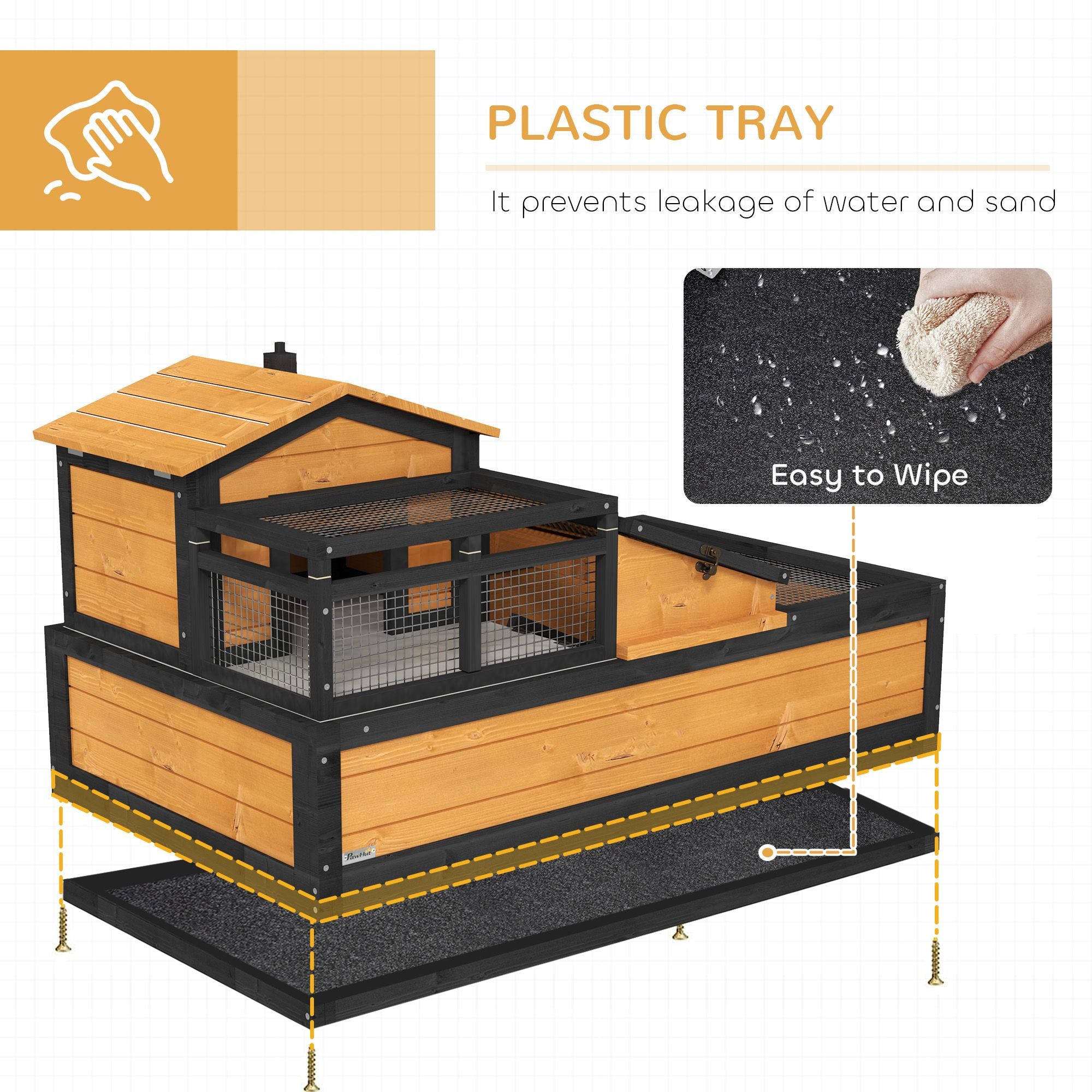 3-Room Tortoise Habitat with Balcony & Openable Roofs