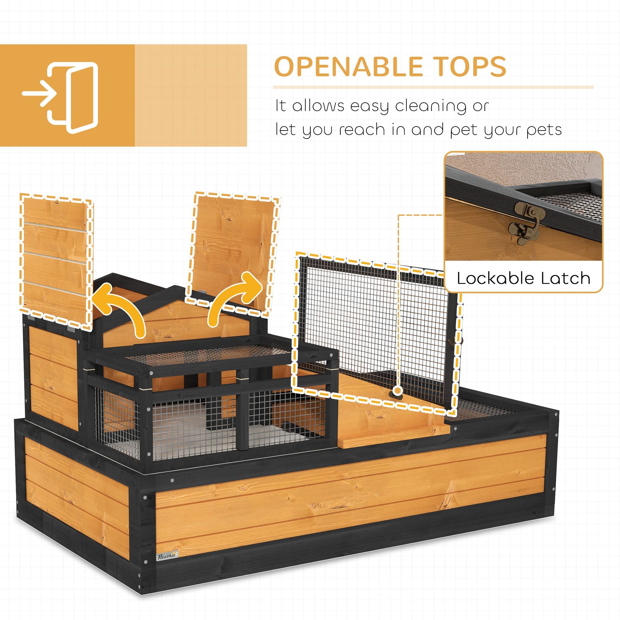 3-Room Tortoise Habitat with Balcony & Openable Roofs