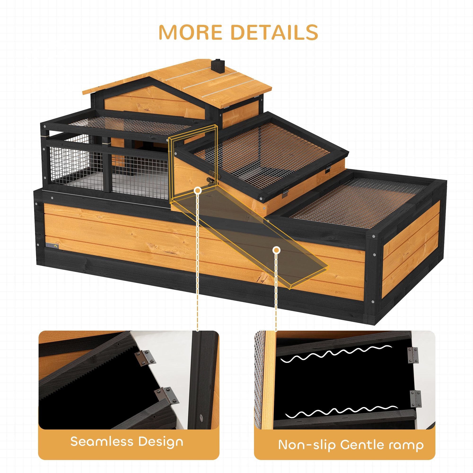 3-Room Tortoise Habitat with Balcony & Openable Roofs