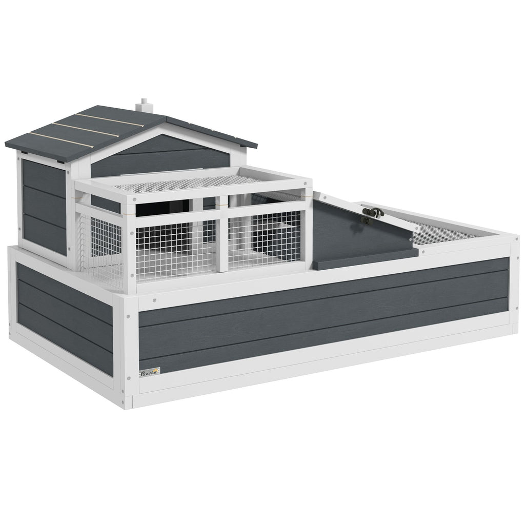 3-Room furniture-style Tortoise Habitat with Balcony & Mesh Roof