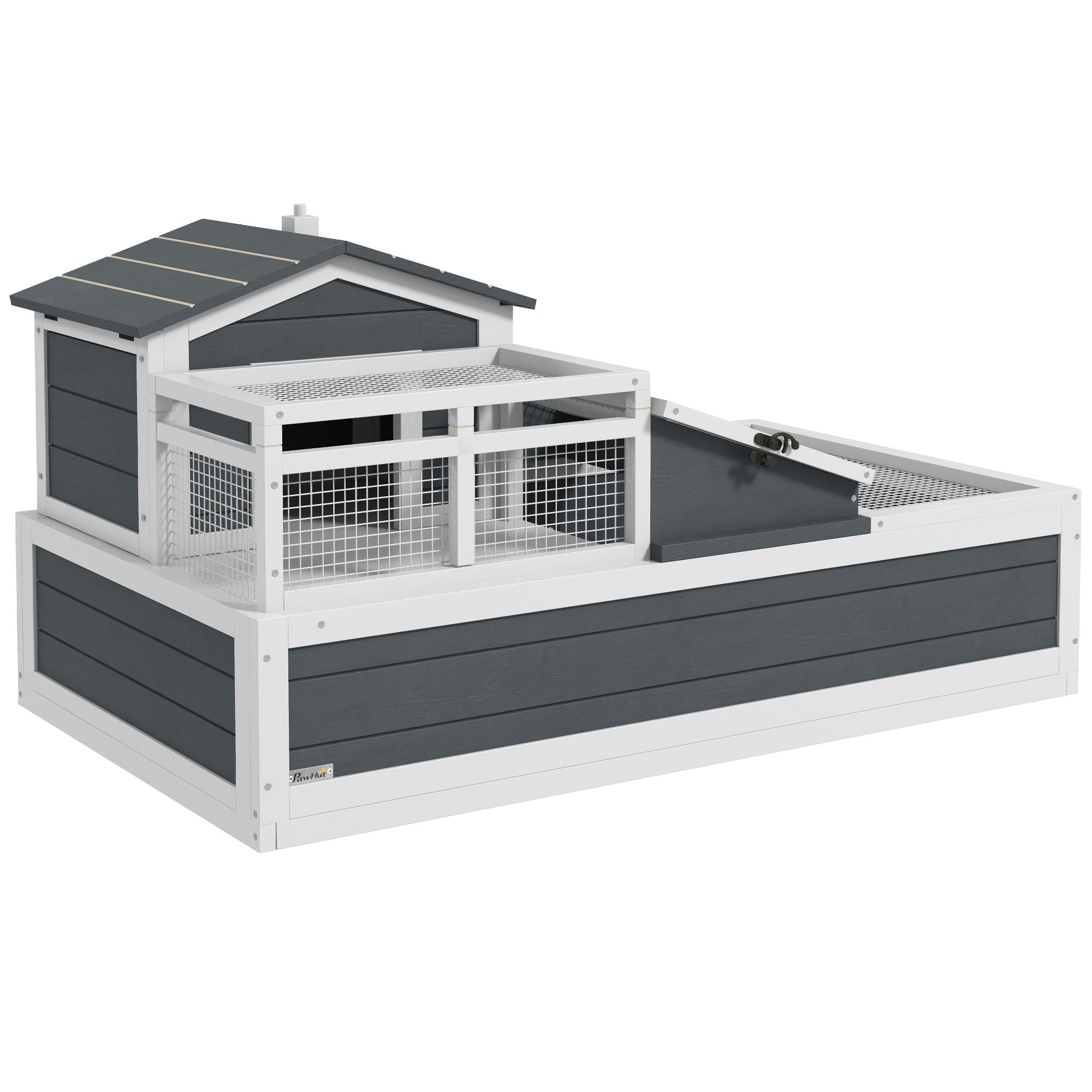 3-Room furniture-style Tortoise Habitat with Balcony & Mesh Roof