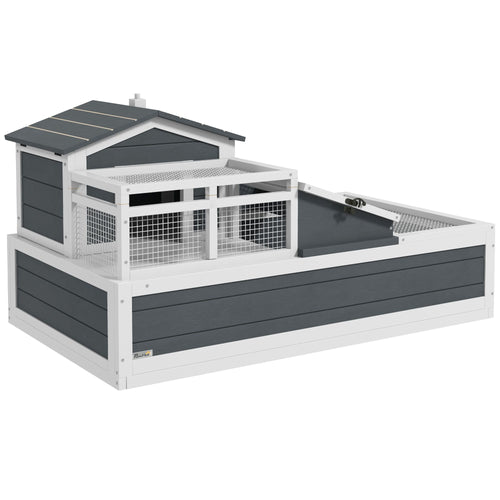 3-Room furniture-style Tortoise Habitat with Balcony & Mesh Roof