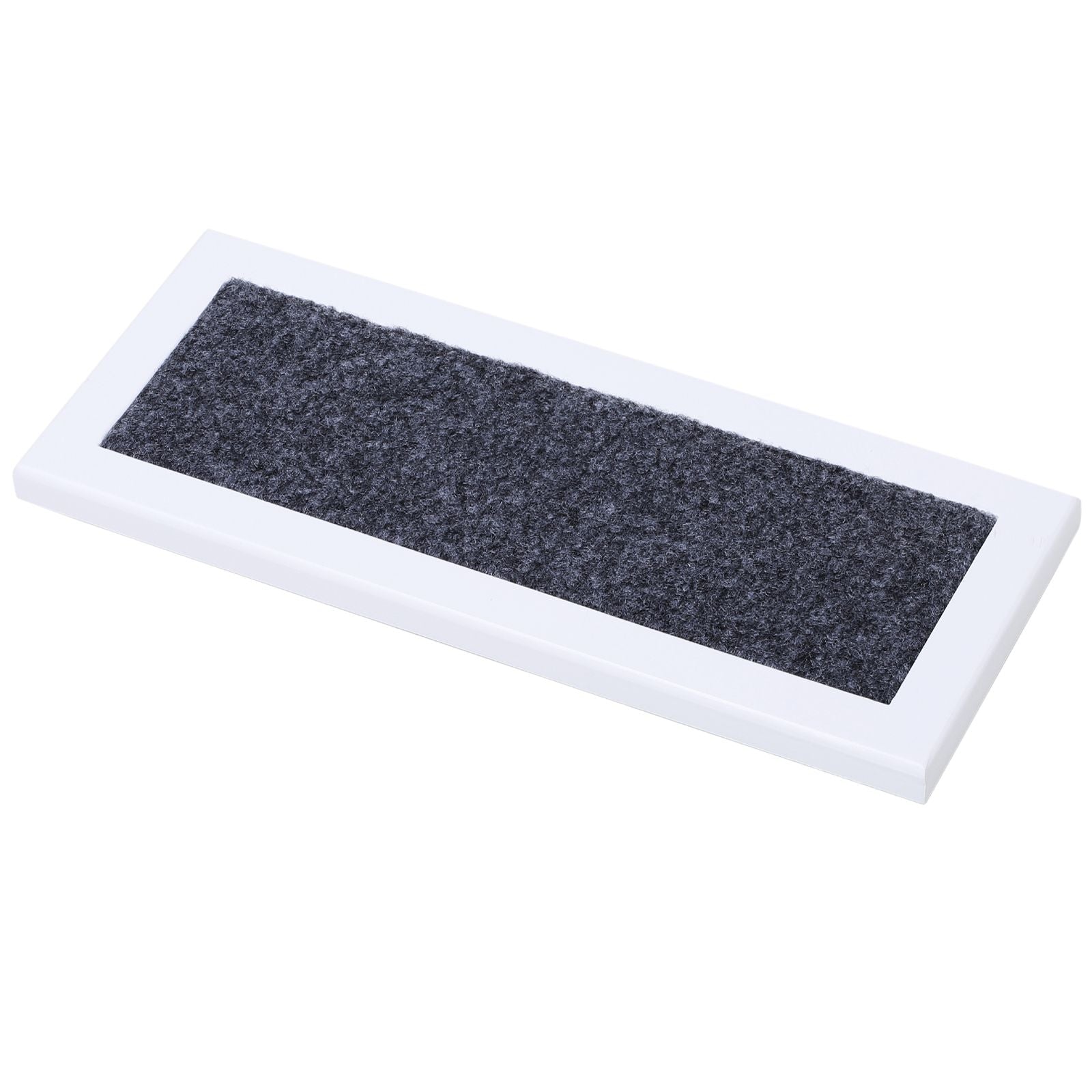 3 Step Wooden Carpeted Non Slip Pet Stairs Ramp for Cats and Small Dogs - White