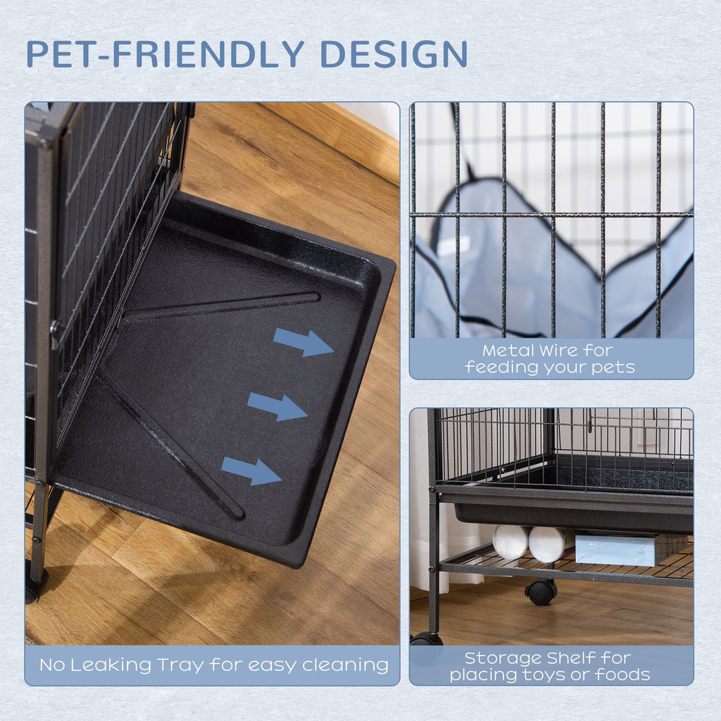 Spacious 3-Storey structured Ferret Cage with Hammock and Storage Shelf