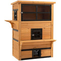 3-Tier Outdoor Cat House with Fun Entrances & Solid Construction
