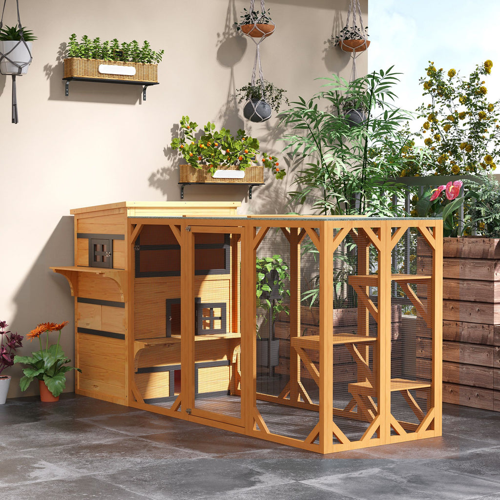 3-Tier Outdoor Cat House with Fun Entrances & Solid Construction
