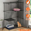 3-Tier Cat Playpen with Ladders and Doors for Indoor Cats
