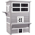 3-Tier Feral Cat House with Escape Doors and Jumping Platform