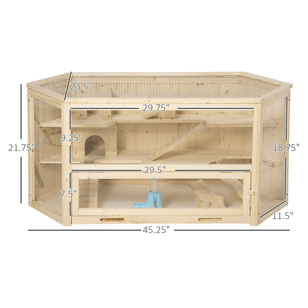 3-Tier Large furniture-style Hamster Cage with Fun Seesaws and Huts