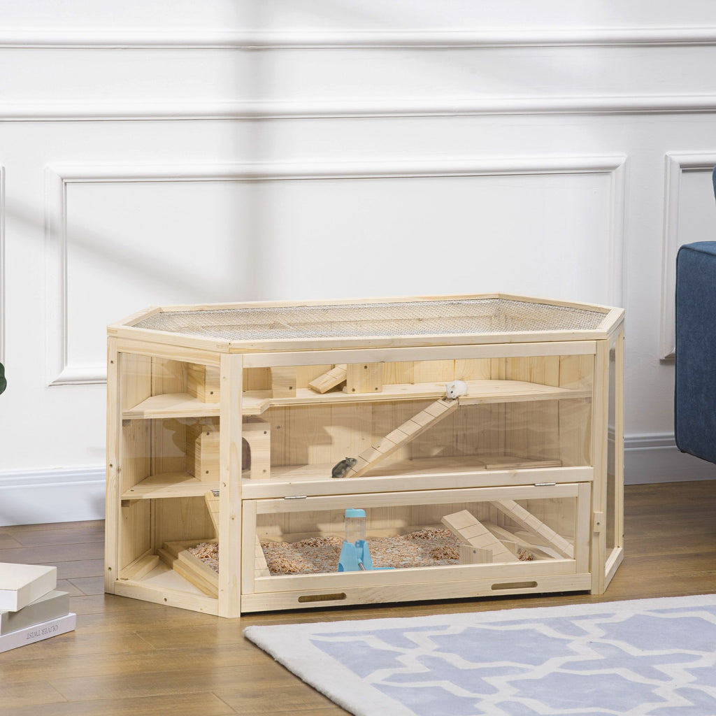 3-Tier Large furniture-style Hamster Cage with Fun Seesaws and Huts