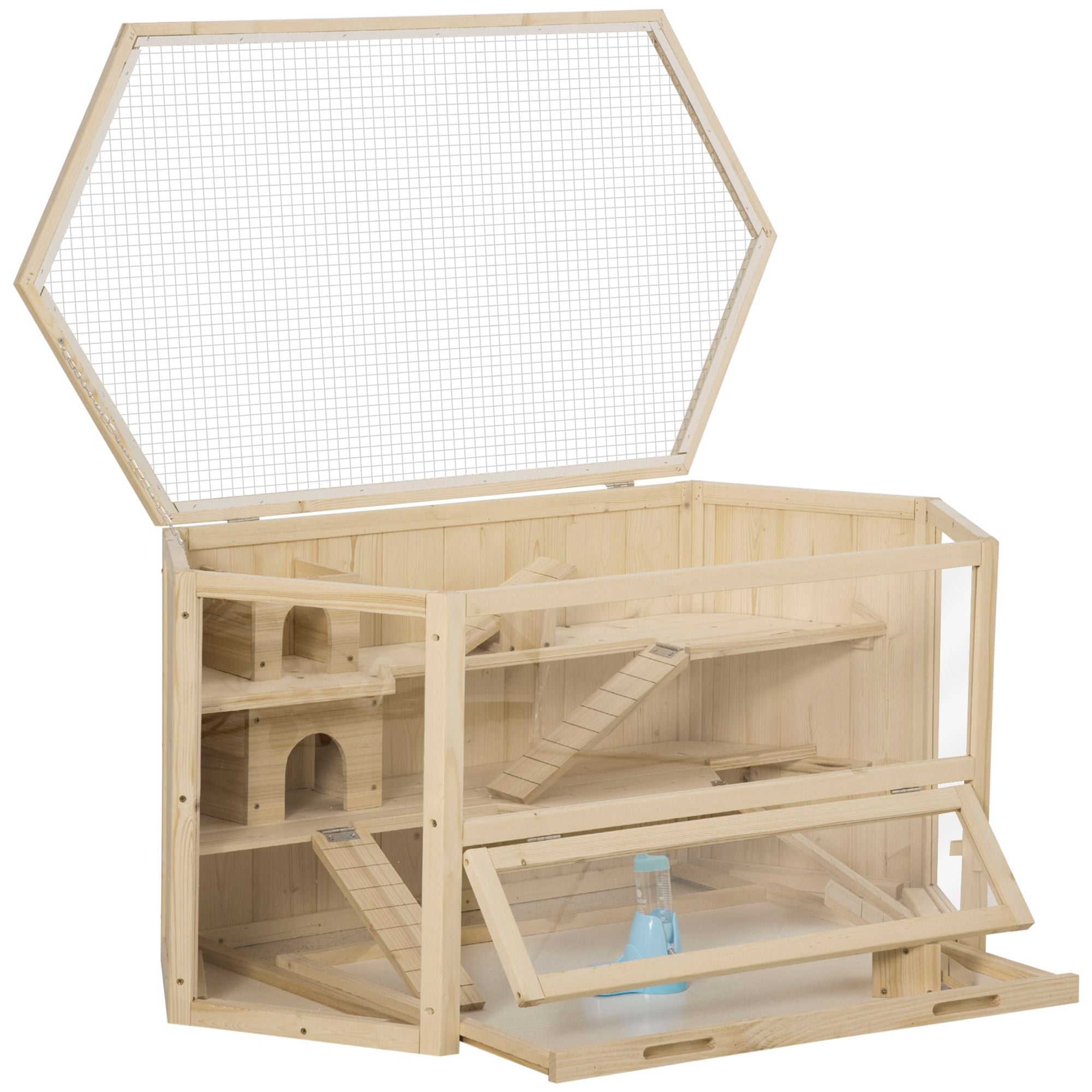 3-Tier Large furniture-style Hamster Cage with Fun Seesaws and Huts