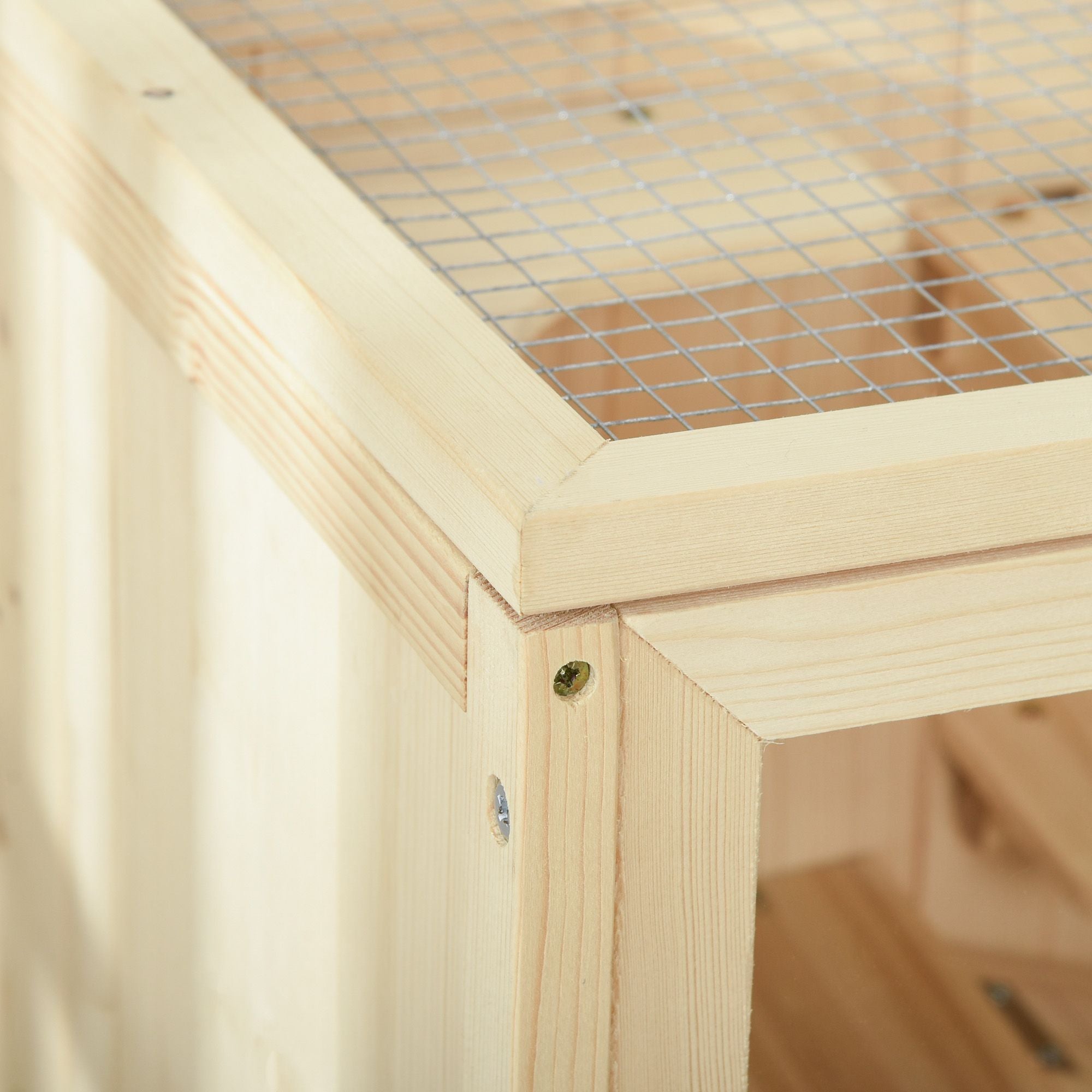 3-Tier Wooden Hamster Haven: Explore, Play & Rest